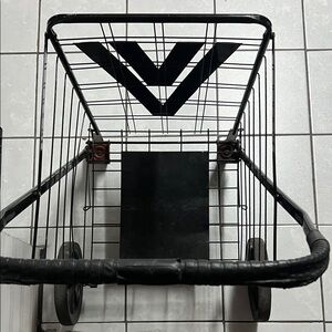 Black Metal Shopping Cart